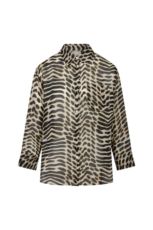Amara Blouse | Animal Black