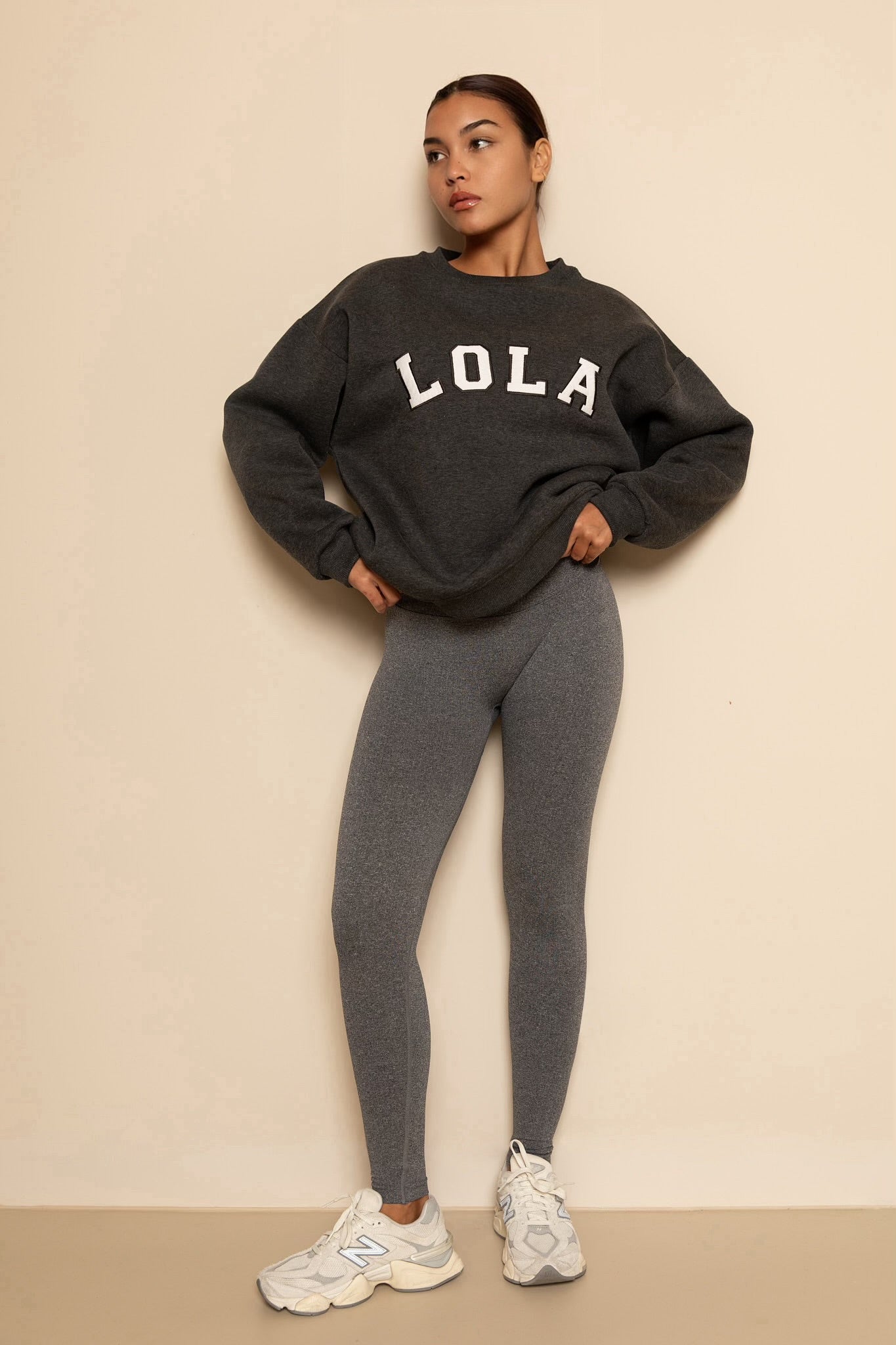 Chrissy Dark Grey Melange Legging – The Lola Club
